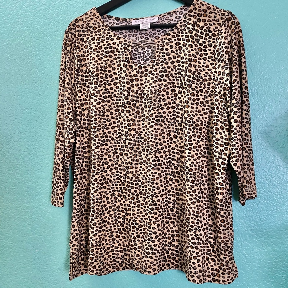 Rebecca Malone Leopard Print Blouse 🐆